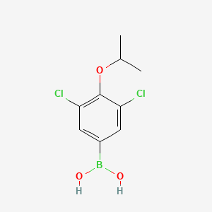 (3,5-Dichloro-4-isopropoxyphenyl)boronic acid chemical structure (CAS 1218790-62-5)