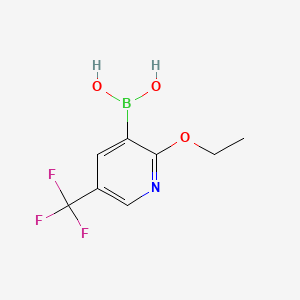 (2-Ethoxy-5-(trifluoromethyl)pyridin-3-yl)boronic acid chemical structure (CAS 1218790-66-9)