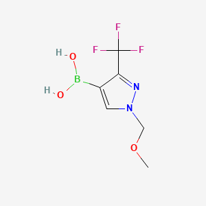 (1-(Methoxymethyl)-3-(trifluoromethyl)-1H-pyrazol-4-yl)boronic acid chemical structure (CAS 1218790-73-8)