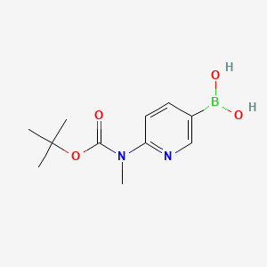 (6-((tert-Butoxycarbonyl)(methyl)amino)pyridin-3-yl)boronic acid chemical structure (CAS 1218790-80-7)