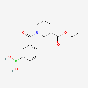 (3-(3-(Ethoxycarbonyl)piperidine-1-carbonyl)phenyl)boronic acid chemical structure (CAS 1218790-81-8)