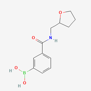 (3-(((Tetrahydrofuran-2-yl)methyl)carbamoyl)phenyl)boronic acid chemical structure (CAS 1218790-83-0)