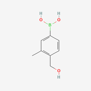 (4-(Hydroxymethyl)-3-methylphenyl)boronic acid chemical structure (CAS 1218790-88-5)