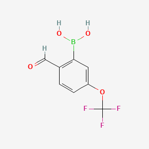 (2-Formyl-5-(trifluoromethoxy)phenyl)boronic acid chemical structure (CAS 1218790-89-6)