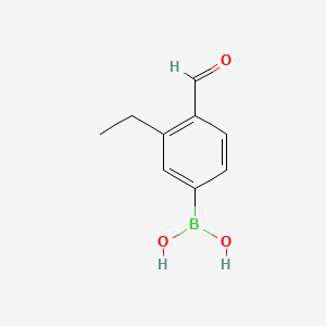 (3-Ethyl-4-formylphenyl)boronic acid chemical structure (CAS 1218790-94-3)
