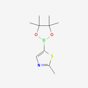 2-Methyl-5-(4,4,5,5-tetramethyl-1,3,2-dioxaborolan-2-yl)thiazole chemical structure (CAS 1218791-01-5)