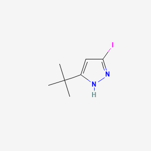 3-(tert-Butyl)-5-iodo-1H-pyrazole chemical structure (CAS 1218791-05-9)