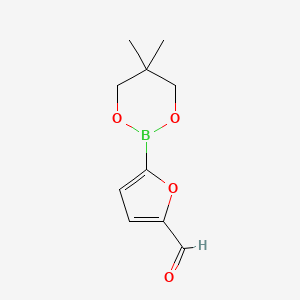 5-(5,5-Dimethyl-1,3,2-dioxaborinan-2-yl)furan-2-carbaldehyde chemical structure (CAS 1218791-07-1)