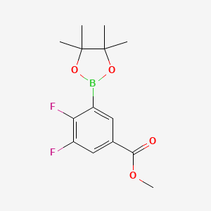 Methyl 3,4-difluoro-5-(4,4,5,5-tetramethyl-1,3,2-dioxaborolan-2-yl)benzoate chemical structure (CAS 1218791-19-5)