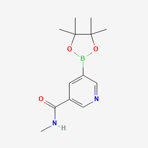 N-Methyl-5-(4,4,5,5-tetramethyl-1,3,2-dioxaborolan-2-yl)nicotinamide chemical structure (CAS 1218791-25-3)