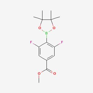 Methyl 3,5-difluoro-4-(4,4,5,5-tetramethyl-1,3,2-dioxaborolan-2-yl)benzoate chemical structure (CAS 1218791-32-2)