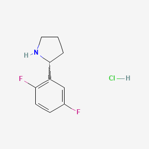 (R)-2-(2,5-Difluorophenyl)pyrrolidine hydrochloride chemical structure (CAS 1218935-60-4)