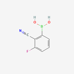 (2-Cyano-3-fluorophenyl)boronic acid chemical structure (CAS 1218993-03-3)