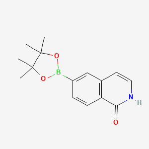 6-(4,4,5,5-Tetramethyl-1,3,2-dioxaborolan-2-yl)isoquinolin-1(2H)-one chemical structure (CAS 1219130-56-9)