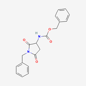 Benzyl (1-benzyl-2,5-dioxopyrrolidin-3-yl)carbamate chemical structure (CAS 1219424-59-5)