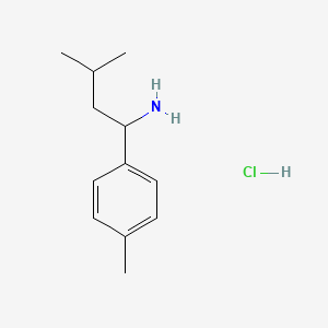 3-Methyl-1-(4-methylphenyl)butan-1-amine hydrochloride chemical structure (CAS 1219455-77-2)