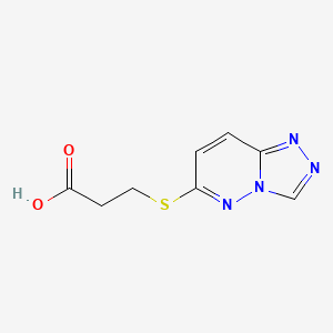 3-([1,2,4]Triazolo[4,3-b]pyridazin-6-ylthio)propanoic acid chemical structure (CAS 1219567-80-2)