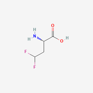 (S)-2-Amino-4,4-difluorobutanoic acid chemical structure (CAS 121960-22-3)