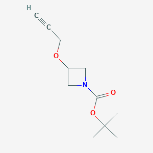 tert-Butyl 3-(prop-2-yn-1-yloxy)azetidine-1-carboxylate chemical structure (CAS 1219606-33-3)
