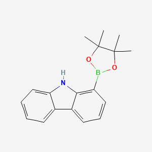 1-(4,4,5,5-Tetramethyl-1,3,2-dioxaborolan-2-yl)-9H-carbazole chemical structure (CAS 1219637-88-3)