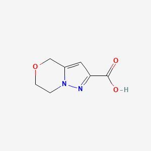 6,7-Dihydro-4H-pyrazolo[5,1-c][1,4]oxazine-2-carboxylic acid chemical structure (CAS 1219694-53-7)