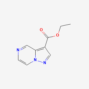 Ethyl pyrazolo[1,5-a]pyrazine-3-carboxylate chemical structure (CAS 1219694-61-7)