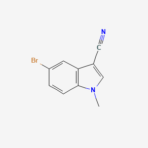 5-Bromo-1-methyl-1H-indole-3-carbonitrile chemical structure (CAS 1219741-43-1)