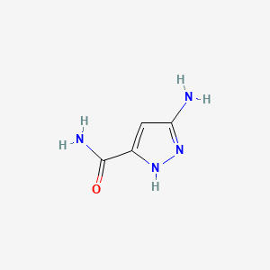 5-Aminopyrazole-3-carboxamide chemical structure (CAS 1219743-26-6)