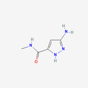 5-Amino-N-methyl-1H-pyrazole-3-carboxamide chemical structure (CAS 1219743-33-5)
