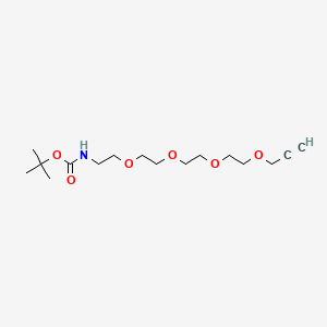 tert-Butyl 3,6,9,12-tetraoxapentadec-14-yn-1-ylcarbamate chemical structure (CAS 1219810-90-8)