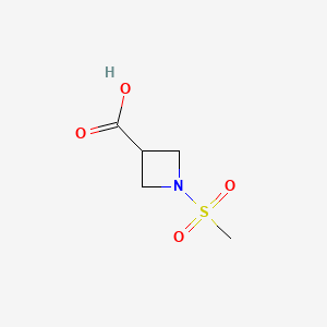 1-(Methylsulfonyl)azetidine-3-carboxylic chemical structure (CAS 1219828-27-9)