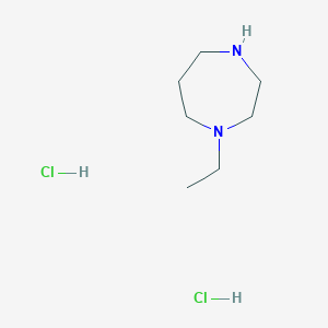 1-Ethyl-1,4-diazepane dihydrochloride chemical structure (CAS 1219843-83-0)