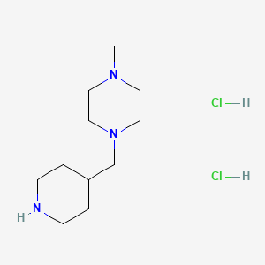 1-Methyl-4-(piperidin-4-ylmethyl)piperazine dihydrochloride chemical structure (CAS 1219957-15-9)