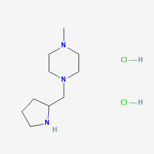 1-Methyl-4-(pyrrolidin-2-ylmethyl)piperazine dihydrochloride chemical structure (CAS 1219960-65-2)