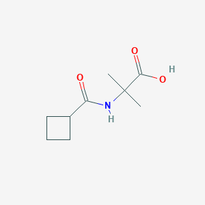 2-(Cyclobutanecarboxamido)-2-methylpropanoic acid chemical structure (CAS 1219960-66-3)