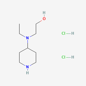 2-(Ethyl(piperidin-4-yl)amino)ethanol dihydrochloride chemical structure (CAS 1219979-66-4)