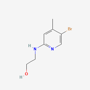 2-((5-Bromo-4-methylpyridin-2-yl)amino)ethanol chemical structure (CAS 1219982-86-1)