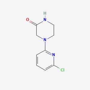 4-(6-Chloropyridin-2-yl)piperazin-2-one chemical structure (CAS 1220017-61-7)