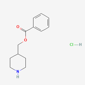 Piperidin-4-ylmethyl benzoate hydrochloride chemical structure (CAS 1220021-56-6)