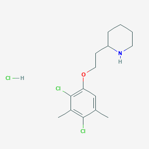 2-(2-(2,4-Dichloro-3,5-dimethylphenoxy)ethyl)piperidine hydrochloride chemical structure (CAS 1220030-16-9)