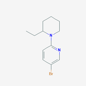 5-Bromo-2-(2-ethylpiperidin-1-yl)pyridine chemical structure (CAS 1220030-86-3)