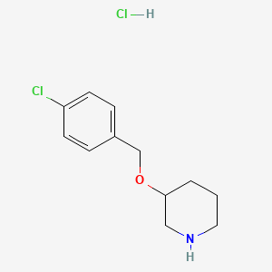 3-((4-Chlorobenzyl)oxy)piperidine hydrochloride chemical structure (CAS 1220033-10-2)