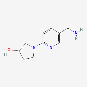 1-(5-(Aminomethyl)pyridin-2-yl)pyrrolidin-3-ol chemical structure (CAS 1220036-39-4)