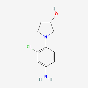 1-(4-Amino-2-chlorophenyl)pyrrolidin-3-ol chemical structure (CAS 1220037-94-4)