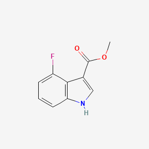 Methyl 4-fluoro-1H-indole-3-carboxylate chemical structure (CAS 1220039-52-0)