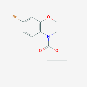 tert-Butyl 7-bromo-2H-benzo[b][1,4]oxazine-4(3H)-carboxylate chemical structure (CAS 1220039-59-7)