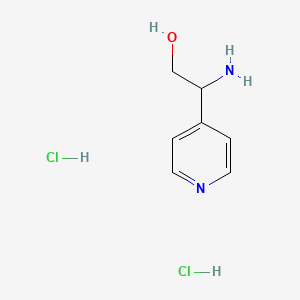 2-Amino-2-(4-pyridyl)ethanol Dihydrochloride chemical structure (CAS 1220039-63-3)