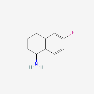 6-Fluoro-1,2,3,4-tetrahydronaphthalen-1-amine chemical structure (CAS 1220039-98-4)