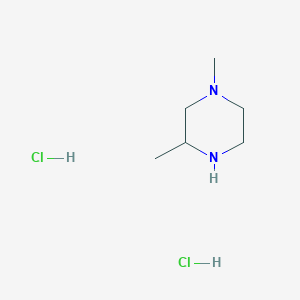 1,3-Dimethylpiperazine dihydrochloride chemical structure (CAS 1220040-19-6)