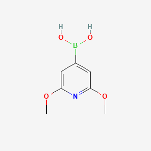 (2,6-Dimethoxypyridin-4-yl)boronic acid chemical structure (CAS 1220188-37-3)